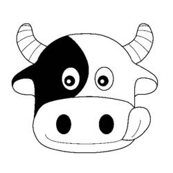 Раскраска: корова (Животные) #13320 - Раскраски для печати