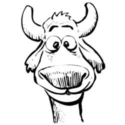 Раскраска: корова (Животные) #13322 - Бесплатные раскраски для печати