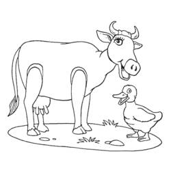 Раскраска: корова (Животные) #13329 - Бесплатные раскраски для печати