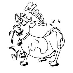 Раскраска: корова (Животные) #13339 - Бесплатные раскраски для печати
