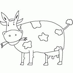 Раскраска: корова (Животные) #13340 - Бесплатные раскраски для печати