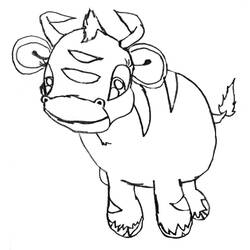 Раскраска: корова (Животные) #13348 - Бесплатные раскраски для печати