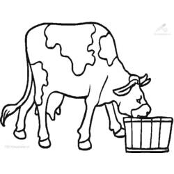 Раскраска: корова (Животные) #13352 - Бесплатные раскраски для печати