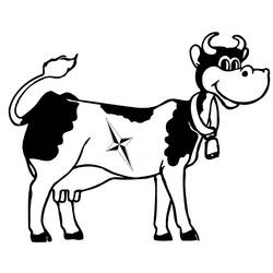 Раскраска: корова (Животные) #13354 - Бесплатные раскраски для печати