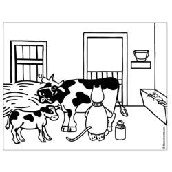 Раскраска: корова (Животные) #13357 - Бесплатные раскраски для печати