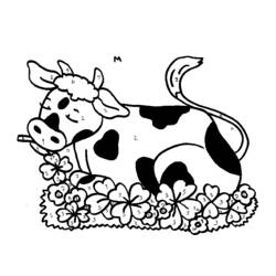 Раскраска: корова (Животные) #13359 - Бесплатные раскраски для печати