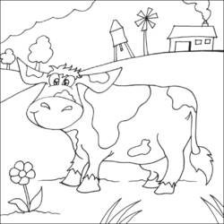 Раскраска: корова (Животные) #13366 - Бесплатные раскраски для печати