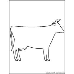 Раскраска: корова (Животные) #13367 - Бесплатные раскраски для печати