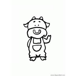 Раскраска: корова (Животные) #13374 - Бесплатные раскраски для печати