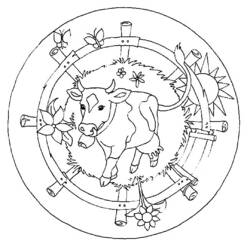 Раскраска: корова (Животные) #13386 - Бесплатные раскраски для печати