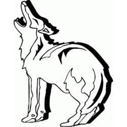 Раскраска: койот (Животные) #4505 - Раскраски для печати