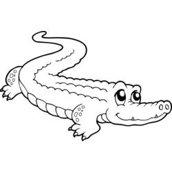 Раскраска: крокодил (Животные) #4792 - Раскраски для печати