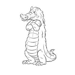 Раскраска: крокодил (Животные) #4821 - Бесплатные раскраски для печати