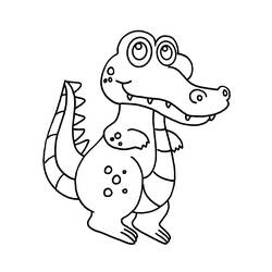 Раскраска: крокодил (Животные) #4836 - Раскраски для печати