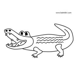 Раскраска: крокодил (Животные) #4845 - Раскраски для печати