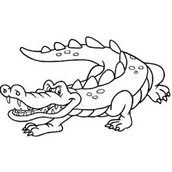 Раскраска: крокодил (Животные) #4847 - Раскраски для печати