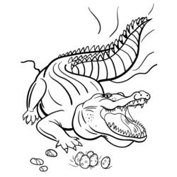 Раскраска: крокодил (Животные) #4861 - Раскраски для печати