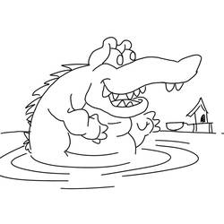 Раскраска: крокодил (Животные) #4878 - Бесплатные раскраски для печати