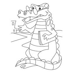 Раскраска: крокодил (Животные) #4955 - Бесплатные раскраски для печати
