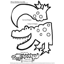Раскраска: крокодил (Животные) #4974 - Раскраски для печати