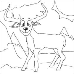 Раскраска: косуля (Животные) #2617 - Бесплатные раскраски для печати