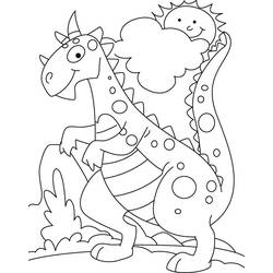 Раскраска: динозавр (Животные) #5610 - Бесплатные раскраски для печати