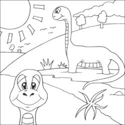 Раскраска: динозавр (Животные) #5646 - Бесплатные раскраски для печати