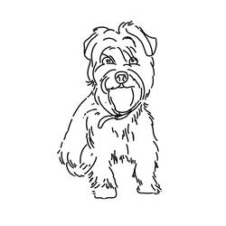 Раскраска: собака (Животные) #3106 - Бесплатные раскраски для печати