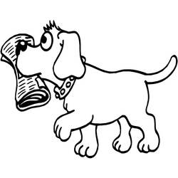 Раскраска: собака (Животные) #3114 - Бесплатные раскраски для печати