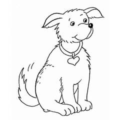Раскраска: собака (Животные) #3116 - Бесплатные раскраски для печати