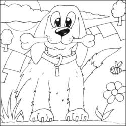 Раскраска: собака (Животные) #3132 - Бесплатные раскраски для печати