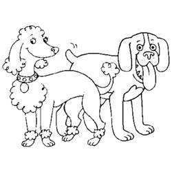 Раскраска: собака (Животные) #3152 - Бесплатные раскраски для печати