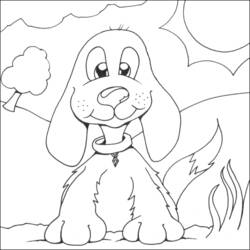 Раскраска: собака (Животные) #3155 - Бесплатные раскраски для печати