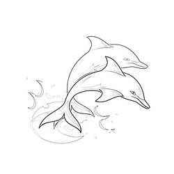 Раскраска: дельфин (Животные) #5113 - Раскраски для печати