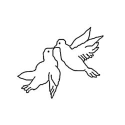 Раскраска: голубь (Животные) #3946 - Бесплатные раскраски для печати