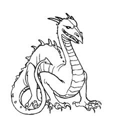 Раскраска: дракон (Животные) #5695 - Раскраски для печати
