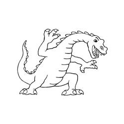 Раскраска: дракон (Животные) #5704 - Бесплатные раскраски для печати