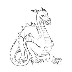 Раскраска: дракон (Животные) #5707 - Бесплатные раскраски для печати