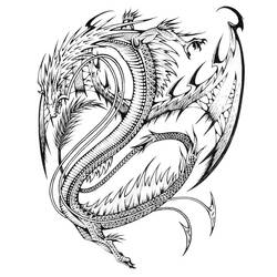 Раскраска: дракон (Животные) #5709 - Раскраски для печати