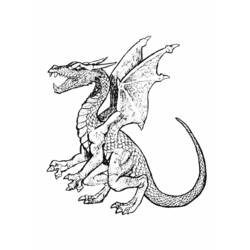 Раскраска: дракон (Животные) #5712 - Раскраски для печати