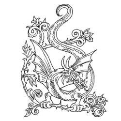 Раскраска: дракон (Животные) #5715 - Бесплатные раскраски для печати
