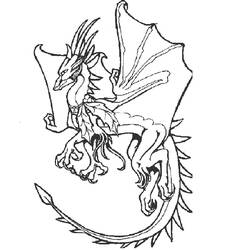 Раскраска: дракон (Животные) #5717 - Раскраски для печати