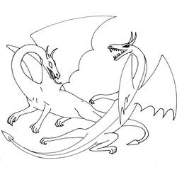 Раскраска: дракон (Животные) #5726 - Бесплатные раскраски для печати