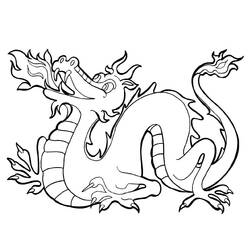 Раскраска: дракон (Животные) #5727 - Раскраски для печати