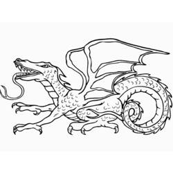 Раскраска: дракон (Животные) #5732 - Бесплатные раскраски для печати