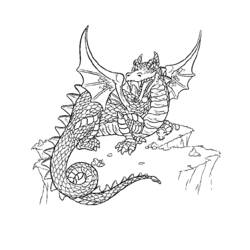 Раскраска: дракон (Животные) #5743 - Бесплатные раскраски для печати