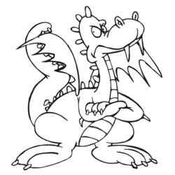 Раскраска: дракон (Животные) #5748 - Бесплатные раскраски для печати