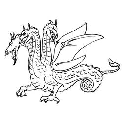 Раскраска: дракон (Животные) #5750 - Раскраски для печати