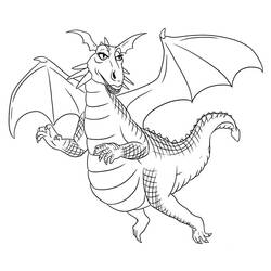 Раскраска: дракон (Животные) #5754 - Раскраски для печати