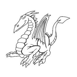 Раскраска: дракон (Животные) #5761 - Раскраски для печати